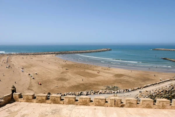 Vista Del Océano Atlántico Desde Fortaleza Kasbah Rabat Marruecos — Foto de Stock
