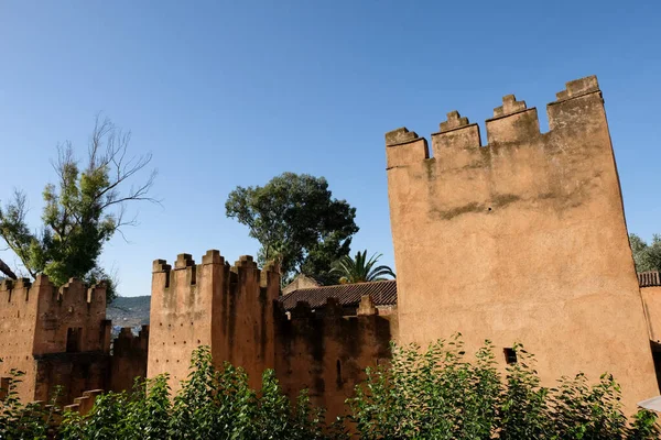 Ancient Fortified Walls Kasbah Fortress Chefchaouen Morocco — Stock Photo, Image