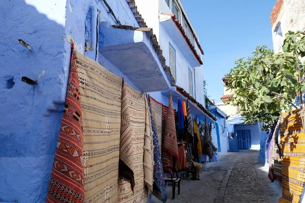 Mattförsäljning Kasbahs Gator Gamla Delen Staden Chefchaouen Marocko — Stockfoto