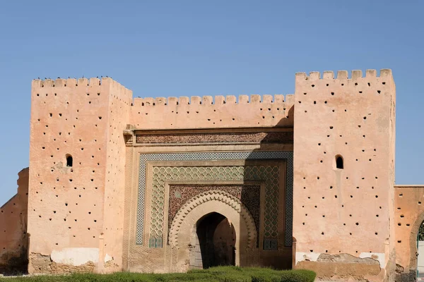 Ancient Bab Khemis Gate Entrance Medina Old City Meknes Morocco — Stock Photo, Image