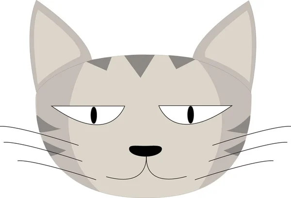 Cara de gato es de color gris en estilo de dibujos animados . —  Fotos de Stock
