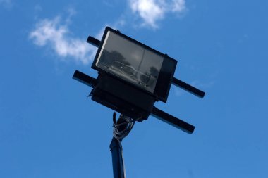 Spot parlak mavi gökyüzü ile fotoğraf arka plan olduğunu.