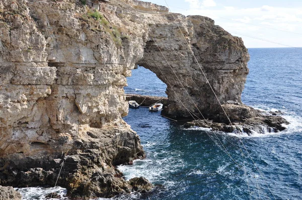 Arco Roca Mar Negro Crimea Tarkhankut — Foto de Stock