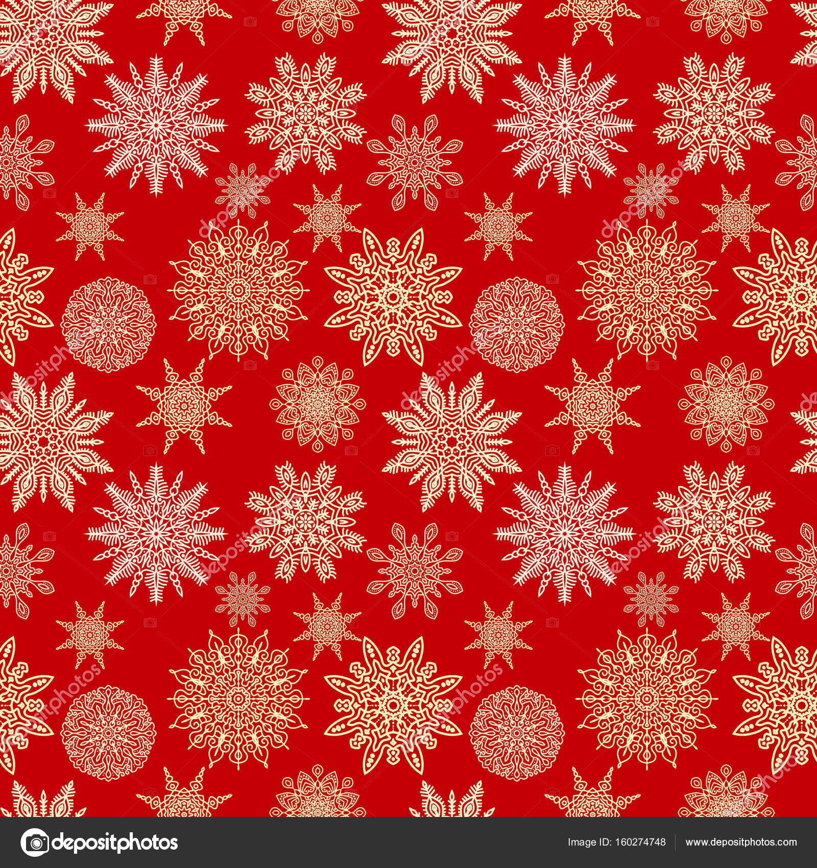 snowflakes vector seamless pattern christmas or new year red