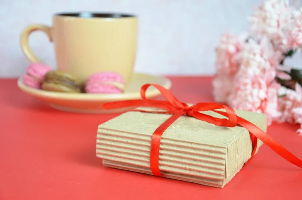 Concepto Del Día Las Madres Día Mujer Caja Con Regalo — Foto de Stock