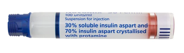 Frasco para injectáveis de insulina para uma caneta de seringa — Fotografia de Stock