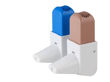 Mavi ve kahverengi astım inhaler