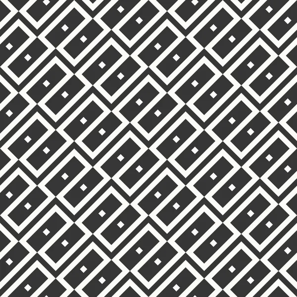 Monokrom avlånga labyrint mönster. sömlös vector bakgrund. — Stock vektor