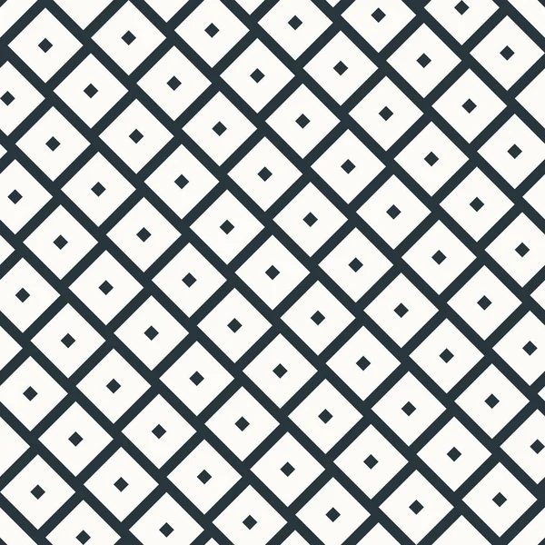 Patrón geométrico monocromo sin costura sesgada de cuadrados . — Archivo Imágenes Vectoriales