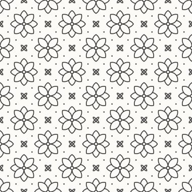 sorunsuz tek renkli çiçek deseni. Her ayrıntılı olarak ayrı katman.