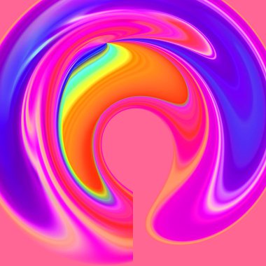 Parlayan fütüristik şekil.