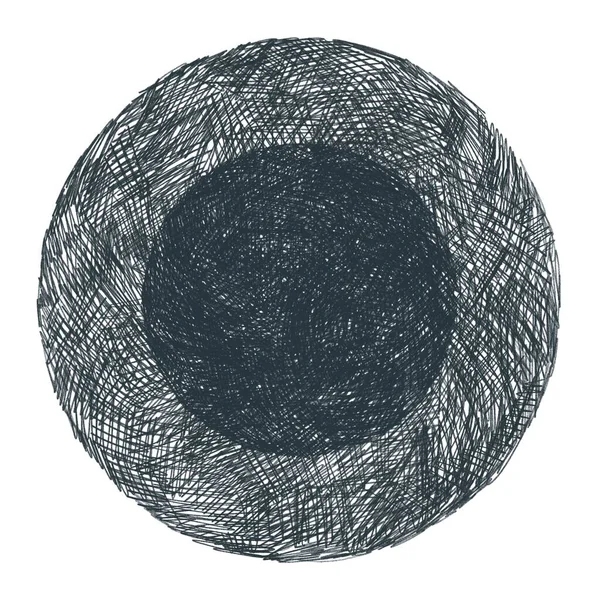 Абстрактный Нарисованный Вручную Круг Белом Фоне — стоковое фото