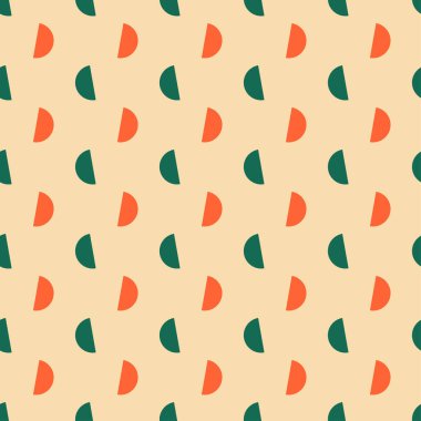 Yarım dairelerin retro tarzı operasyon sanatı geçmişi. pürüzsüz vektör deseni.