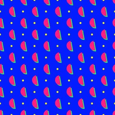 Yarım dairelerin pop sanat geçmişi. pürüzsüz vektör deseni.