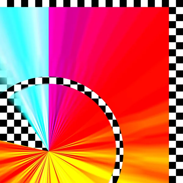 Colagem Digital Abstrata Vibrante Fundo Psicodélico Colorido — Fotografia de Stock