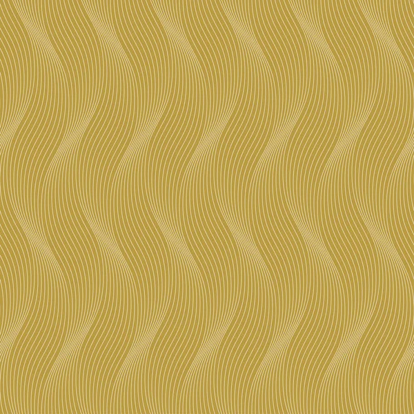 Vintage Ouro Arte Onda Padrão Fundo Vetor Abstrato Sem Costura — Vetor de Stock