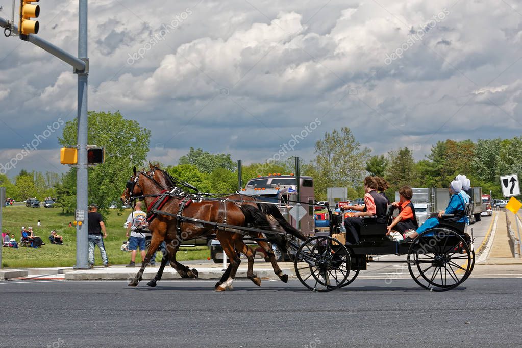 Mothers Day Truck Convoy in Lancaster Pennsylvania Stock Editorial
