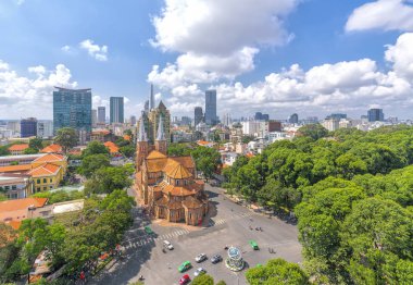 Havadan görünümü Notre-Dame Katedrali Basilica güzellik binalar 
