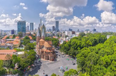 Havadan görünümü Notre Dame Katedrali Basilica güzellik binalar