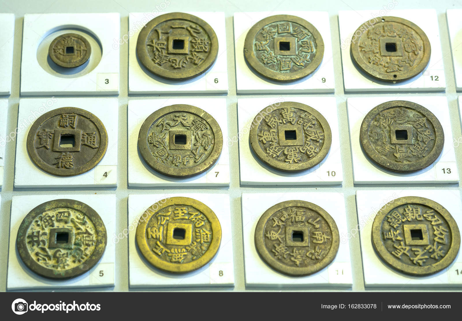 The ancient Chinese coins of the various dynasties in the museum are ...