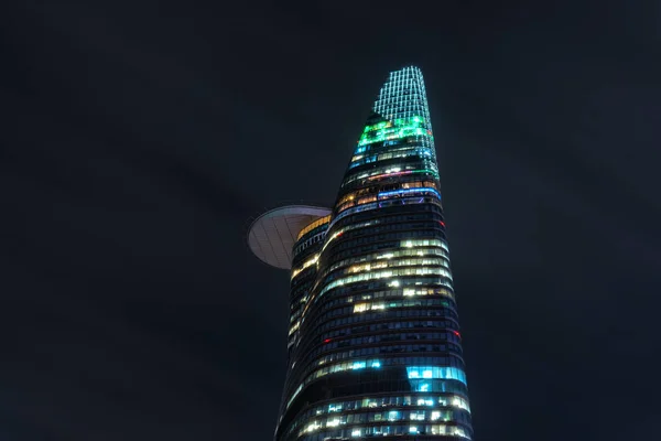 Cidade Chi Minh Vietnã Dezembro 2017 Arquitetura Torre Bitexco Noite — Fotografia de Stock