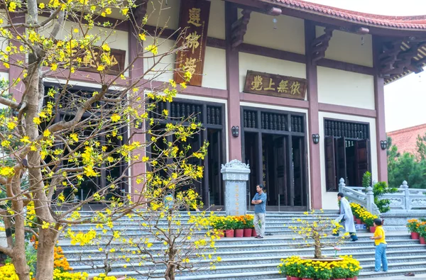 Chi Minh Ville Vietnam Février 2018 Temple Architecture Matin Nouvel — Photo