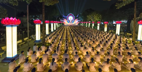 Ciudad Chi Minh Vietnam Enero 2018 Los Budistas Rezan Buda — Foto de Stock