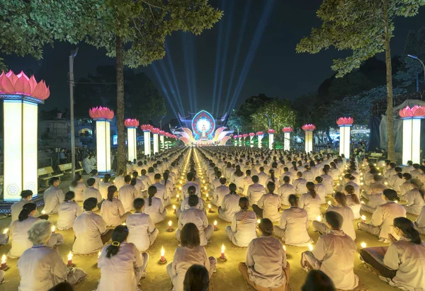 Minovo Město Vietnam Ledna 2018 Buddhisté Modlit Buddha Amitabha Zbaběle — Stock fotografie