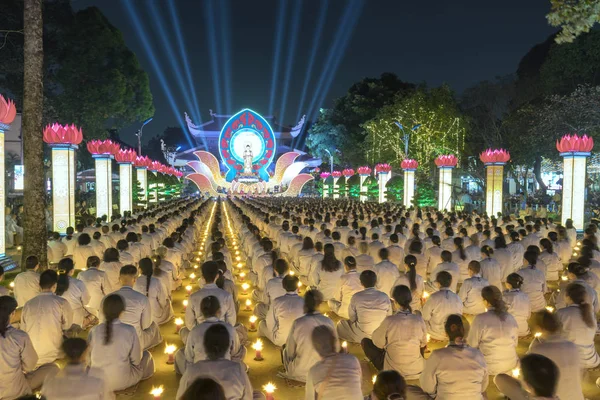 Ciudad Chi Minh Vietnam Enero 2018 Los Budistas Rezan Buda —  Fotos de Stock