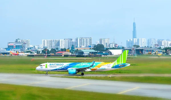 베트남 호치민 2019 비행기에어에어 A321 대나무 Neo Bamboo Airways 베트남 — 스톡 사진