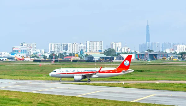 Chi Minh City Vietnam Novembre 2019 Airbus A320 Sichuan Airlines — Foto Stock