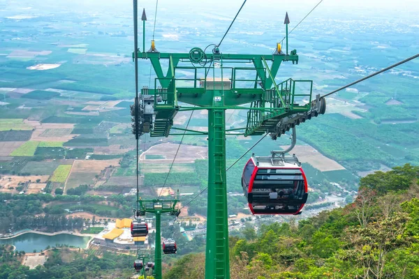 Tay Ninh Vietnam Février 2020 Chemin Téléphérique Montagnard Transportant Les — Photo