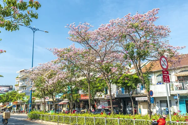 Chi Minh City Vietnam February 7Th 2019 Κυκλοφορία Στην Οδό — Φωτογραφία Αρχείου