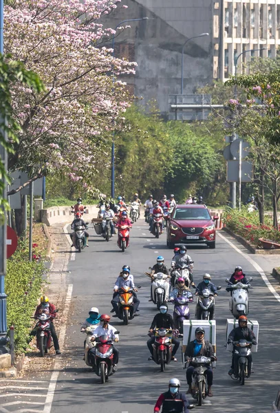 Chi Minh City Vietnam February 7Th 2019 Doprava Ulici Saigon — Stock fotografie