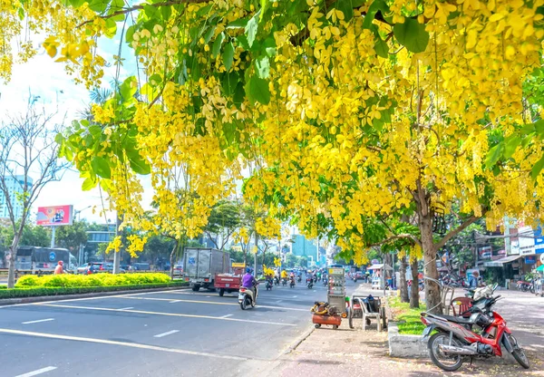 Chi Minh City Vietnam February 8Th 2019 Πολυσύχναστη Κίνηση Στη — Φωτογραφία Αρχείου