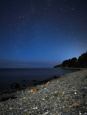 deniz manzarası, gece