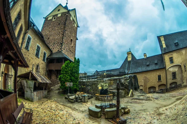 Widok z starego zamku Loket — Zdjęcie stockowe