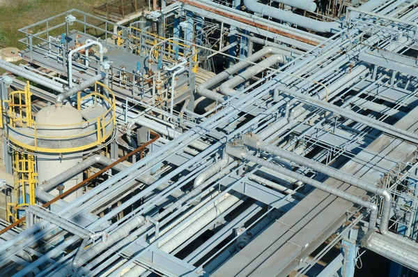 Den kemiska industrin anläggningen konstruktion — Stockfoto