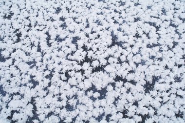 mavi buz üzerinde beyaz kar taneleri