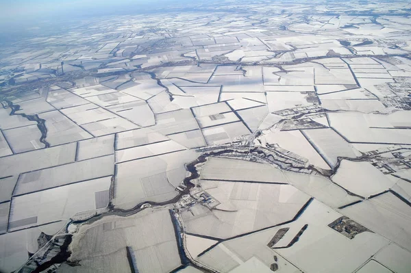 Luchtfoto in de tijd van de winter — Stockfoto