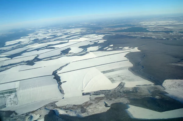 Vue aérienne en période hivernale — Photo