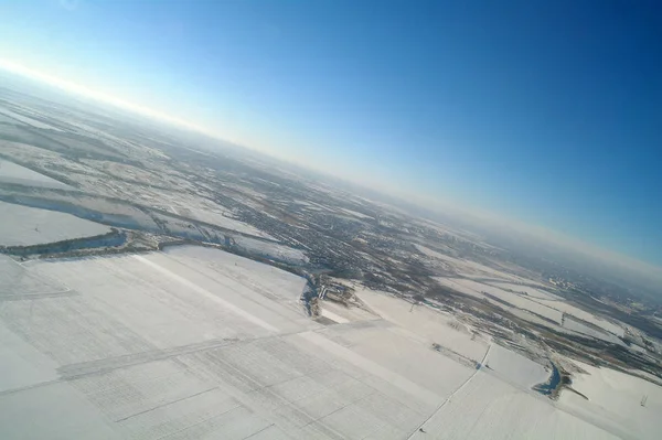 Aerial view in time of winter — Stock Photo, Image