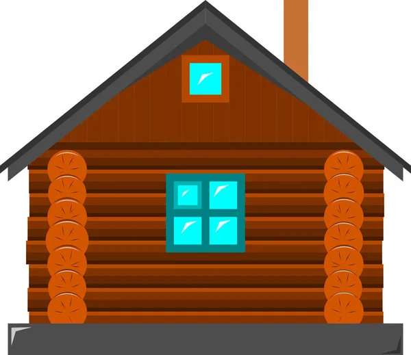 The log house — Stock Vector