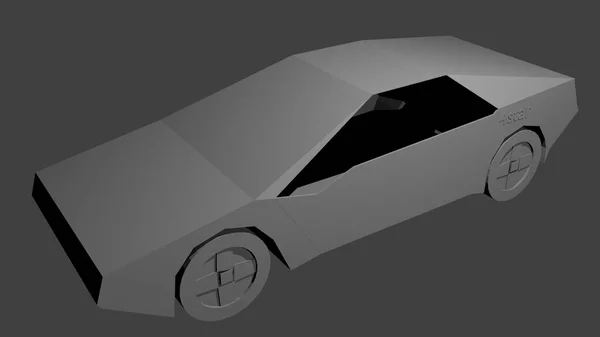 Model 3d czerwony sport concept car — Zdjęcie stockowe