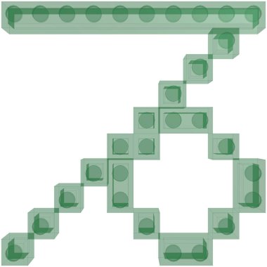 Burada Zodiac tabelasını görebilirsiniz - Oğlak (Oğlak) yeşil şeffaf renk ile