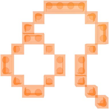 Burada Zodiac tabelasını görebilirsiniz, turuncu şeffaf renkli Aslan.