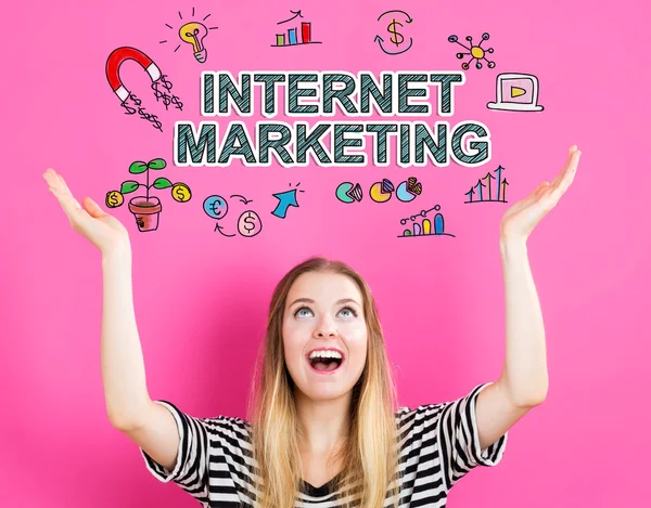 Internet marketing koncept互联网营销概念 — 图库照片