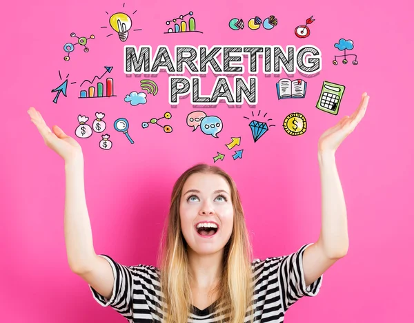 Marketing plan concept — Stockfoto