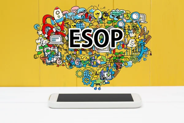 ESOP concept with smartphone — Stock Photo, Image