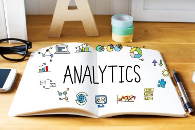 Analytics konsept dizüstü bilgisayar ile 